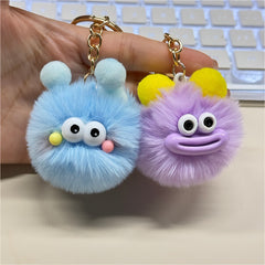 Cute Cartoon Plush Keychains, Made Of Soft And Fluffy Materials, Featuring Various Adorable Designs, Suitable For Home Decoration Or Everyday Use, Making For An Interesting Gift Choice.