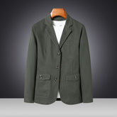 Men's Casual Loose Washed Cotton Business Coat