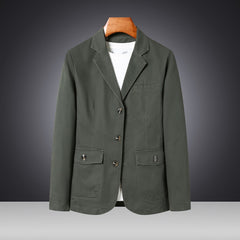 Men's Casual Loose Washed Cotton Business Coat
