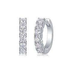 Pursuit - Fashionable And Luxurious Diamond Jewelry Earrings Set With Moissanite S925 Sterling Silver And Platinum-plated Stud Earrings