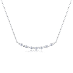 White Moon And Stars - A Fashionable And Luxurious Diamond Jewelry Pendant Set With Moissanite S925 Sterling Silver And Platinum Plating