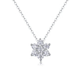 Snowflakes Fluttering - A Fashionable And Luxurious Diamond Jewelry Pendant Set With Moissanite S925 Sterling Silver And Platinum Plating
