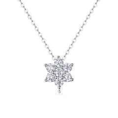 Snowflakes Fluttering - A Fashionable And Luxurious Diamond Jewelry Pendant Set With Moissanite S925 Sterling Silver And Platinum Plating
