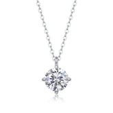 Round And Smooth - A Fashionable And Luxurious Diamond Jewelry Piece Set With 2-carat Moissan Diamonds, S925 Sterling Silver And Platinum-plated Pendant