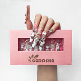 GGddsha 2024 New PMMA Acrylic Press On Nails StunningBling Nails, Rhinestone Fake Nails, Glitter Rhinestone NailsGradient Fake NailsEnchanted Duo