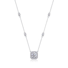 Flower Love - A Fashionable And Luxurious Diamond Jewelry Pendant Set With 1-carat Moissan Diamond S925 Sterling Silver And Platinum Plating