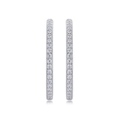 Ribbon - Square Moissanite S925 Sterling Silver Earrings With Platinum-plated Stud Earrings, A Fashionable And Luxurious Diamond Jewelry Accessory