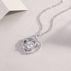 Heart To Heart - A Fashionable And Luxurious Diamond Jewelry Pendant Set With 1-carat Moissan Diamond S925 Sterling Silver And Platinum Plating