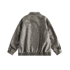 Retro Hong Kong Style Washed Distressed Jacket Men