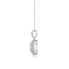 Small Square Bag - A Fashionable And Luxurious Diamond Jewelry Piece Set With 1-carat Moissan Diamond S925 Sterling Silver And Platinum-plated Pendant