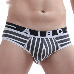 Men's Triangle Underwear Refined Cotton Striped Fashion