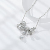 Butterfly - A Fashionable And Luxurious Diamond Jewelry Pendant Set With Moissanite S925 Sterling Silver And Platinum Plating