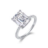 Iridescence City - Fashionable Diamond Jewelry Set With Moissanite S925 Sterling Silver And Platinum Diamond Ring