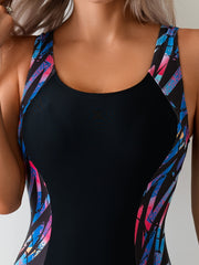 Women's Fashion One-piece Swimsuit, Vest Style, Sports Style, One-piece Swimsuit