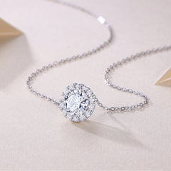 Legend Of The Starry Night - A Fashionable And Luxurious Diamond Jewelry Pendant Set With 2-carat Moissanite S925 Sterling Silver And Platinum Plating