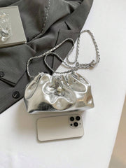 New Style Bag For Women, Pleated Cloud Bag, Chain Messenger Bag, Fashionable And Versatile Single Shoulder Bucket Bag