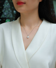 Infinite - A Fashionable And Luxurious Diamond Jewelry Pendant Set With Moissanite S925 Sterling Silver And Platinum Plating