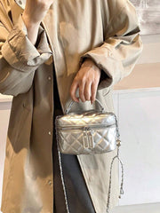 New Style Niche Design Fashion Mini Bag Women's Diamond Chain Messenger Bag Casual Handbag Bucket Bag