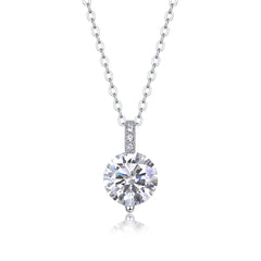 A Lifetime Of Brilliance - A Fashionable And Luxurious Diamond Jewelry Pendant Set With 2-carat Moissanite S925 Sterling Silver And Platinum Plating