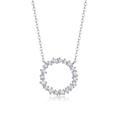 Emerald Water Ripples - A Fashionable And Luxurious Diamond Jewelry Pendant Set With Moissanite S925 Sterling Silver And Platinum Plating