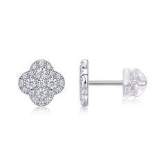 Ningxiang - Fashionable And Luxurious Diamond Jewelry Earrings Set With Moissanite S925 Sterling Silver And Platinum-plated Stud Earrings