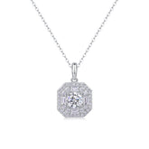 Small Square Bag - A Fashionable And Luxurious Diamond Jewelry Piece Set With 1-carat Moissan Diamond S925 Sterling Silver And Platinum-plated Pendant