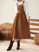 Spring And Autumn Mid-length Dress, Suspenders Dress For Female Students, French-style Vacation, Loose Fit