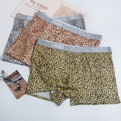 Men's Large Size Loose Leopard Print Comfortable Loose Underwear