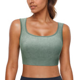 Womens Sport Bras Removable Padded Workout Yoga Gym Running Crop Tank Top