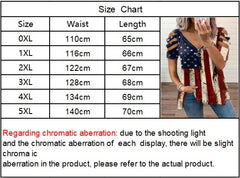 Self-pick-up Women'S Plus Zip Up Flag Print Short Sleeve T-Shirt Only Self-pickup Is Supported