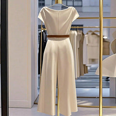 European And American Elegant Style Satin Jumpsuit