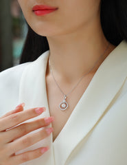 Starlight Heart-to-Heart - A Fashionable And Luxurious Diamond Jewelry Pendant Set With 1-carat Moissan Diamond S925 Sterling Silver And Platinum Plating