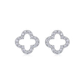 Seeking Happiness - Fashionable And Luxurious Diamond Jewelry With Moissanite S925 Sterling Silver And Platinum-plated Stud Earrings