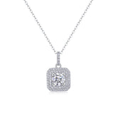 Sugar Diamond - A Fashionable And Luxurious Diamond Jewelry Piece Set With 1-carat Moissanite S925 Sterling Silver And Platinum-plated Pendant