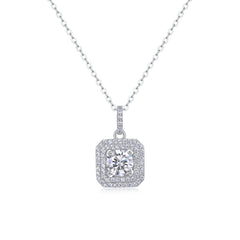 Sugar Diamond - A Fashionable And Luxurious Diamond Jewelry Piece Set With 1-carat Moissanite S925 Sterling Silver And Platinum-plated Pendant