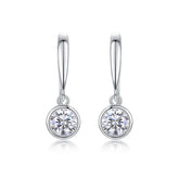 Soft Light And Sweet Whispers - Fashionable Earrings And Stud Jewelry Set With Moissanite S925 Sterling Silver And Platinum-plated Diamonds