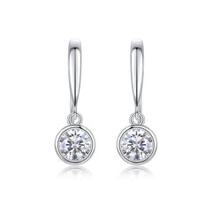Soft Light And Sweet Whispers - Fashionable Earrings And Stud Jewelry Set With Moissanite S925 Sterling Silver And Platinum-plated Diamonds