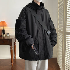 Velcro Shell Jacket Three-in-one Coat Japanese Hoodie Workwear Jacket