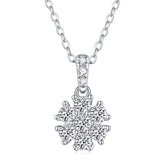 Snowflake Dance - A Fashionable And Luxurious Diamond Jewelry Pendant Set With Moissanite S925 Sterling Silver And Platinum Plating