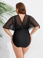 Women's Oversized Swimsuit, One-piece Fashion Solid Color Swimsuit