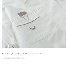 High Street Hot Sale PU Leather Jacket Coat