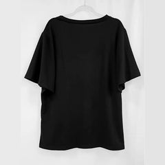 Women's Solid Color V-Neck Short Sleeve T-Shirt - Basic Summer Casual Top