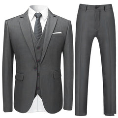 Men's Fashion Slim Suit Three-piece Suit