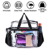 1Pc Clear Crossbody Bag Stadium Approved Clear Transparent Shoulder Bag See Through Zip Pouch Tote Bag Handbag With 11LBS Load