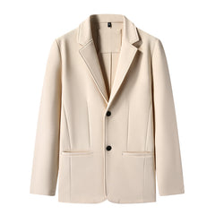 Solid Color Button Fashion Men's Casual Cotton Jacket