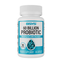 BSYS 60 Billion CFU Probiotic Capsules Acid-Resistant Stomach-Resistant Formula Intestinal Delivery Technology Digestive & Immune Health Support Daily Gut Wellness Supplement