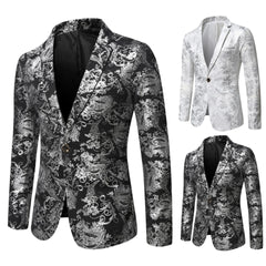 Autumn New Men's Slim Fit Casual Stage Performance Suit Jacket