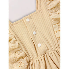 Infant Baby Girl Solid Color Square Neck Bow Onesie & Headband Adorable Summer Outfit