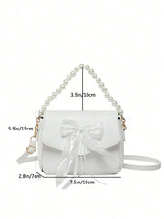 Bowknot Lace Pearl Handbag Fashion Bag Women's Shoulder Crossbody Bag