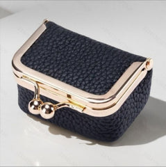Genuine Leather Mini Jewelry Case, Portable Vintage Style Genuine Leather Coin Purse Jewelry Case For Earrings, Rings, Necklaces, Bracelets